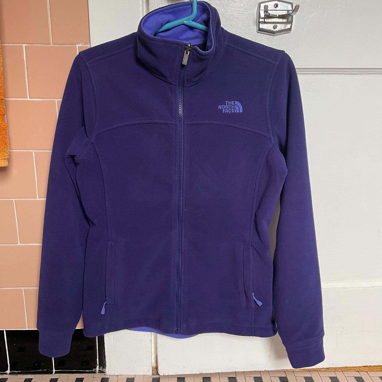 The North Face Fleece Jacket Size Small Purple - Depop