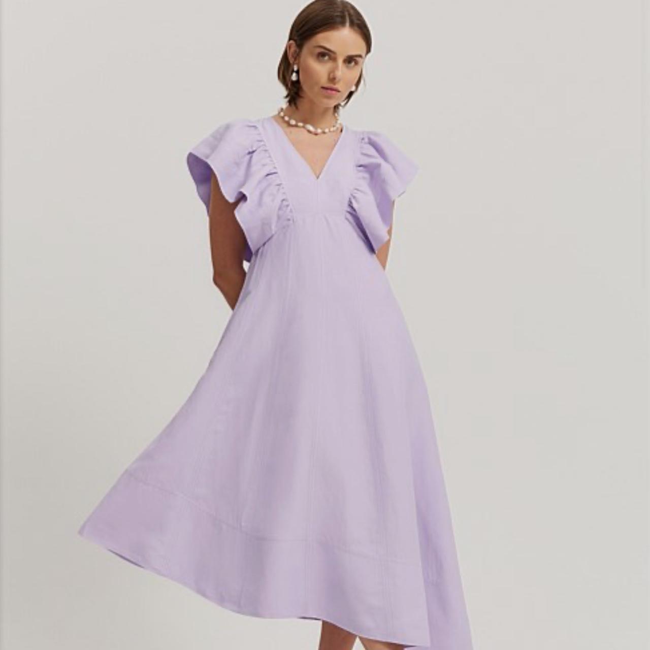 Country Road Ruffle Midi Dress Lilac /... - Depop