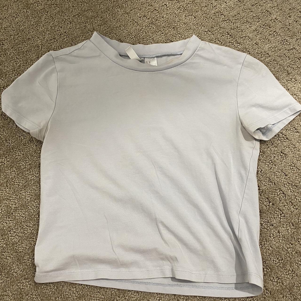 H&M BABY BLUE BABY TEE Size m Only worn a few times Depop