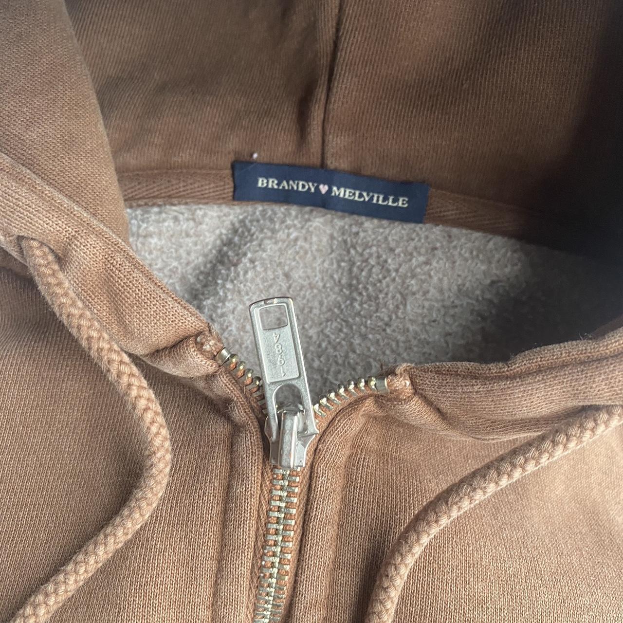 Brandy Melville Women's Brown Hoodie Depop
