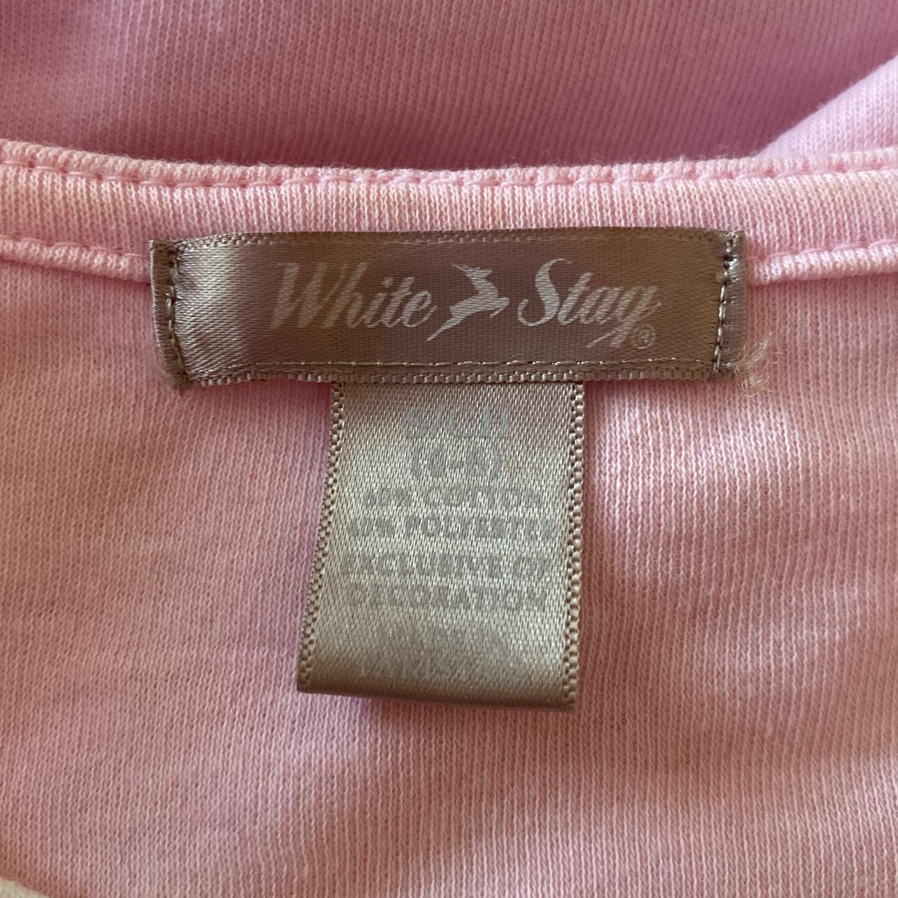 White Stag Women's Pink and White T-shirt (4)