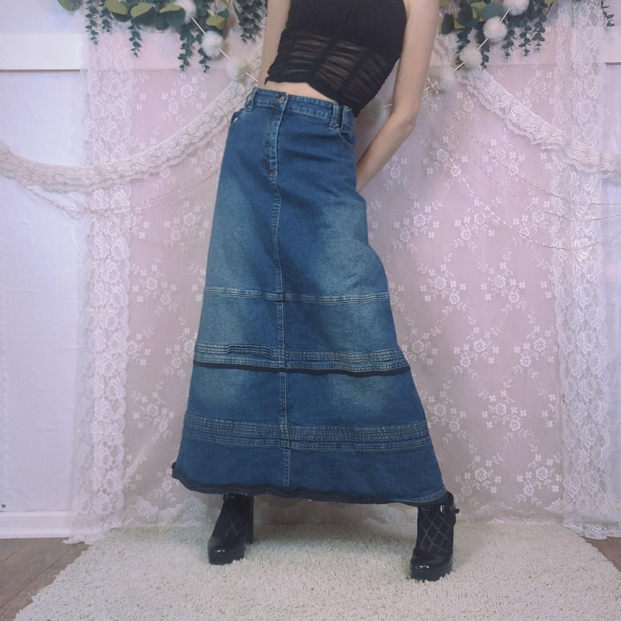 Ameri Vintage DENIM TIERED SKIRT