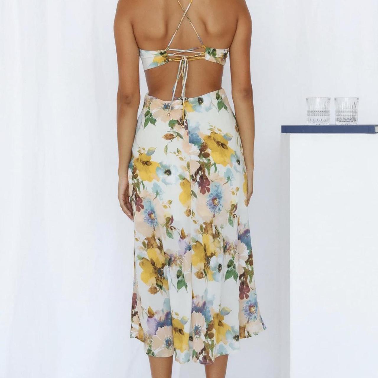 Summer dress / wedding guest dress / open back / tie... Depop