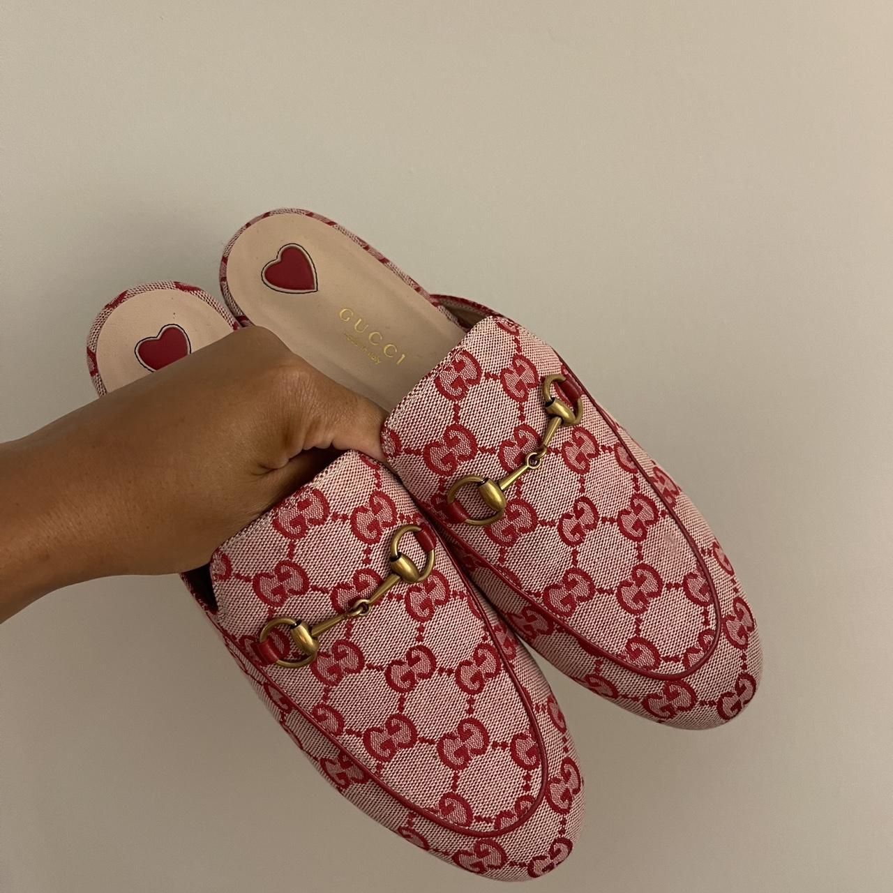 Red gucci hot sale mules