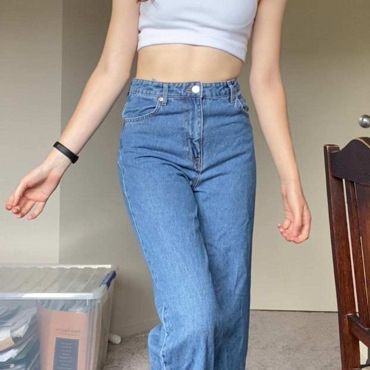 H&m straight clearance high waist jeans