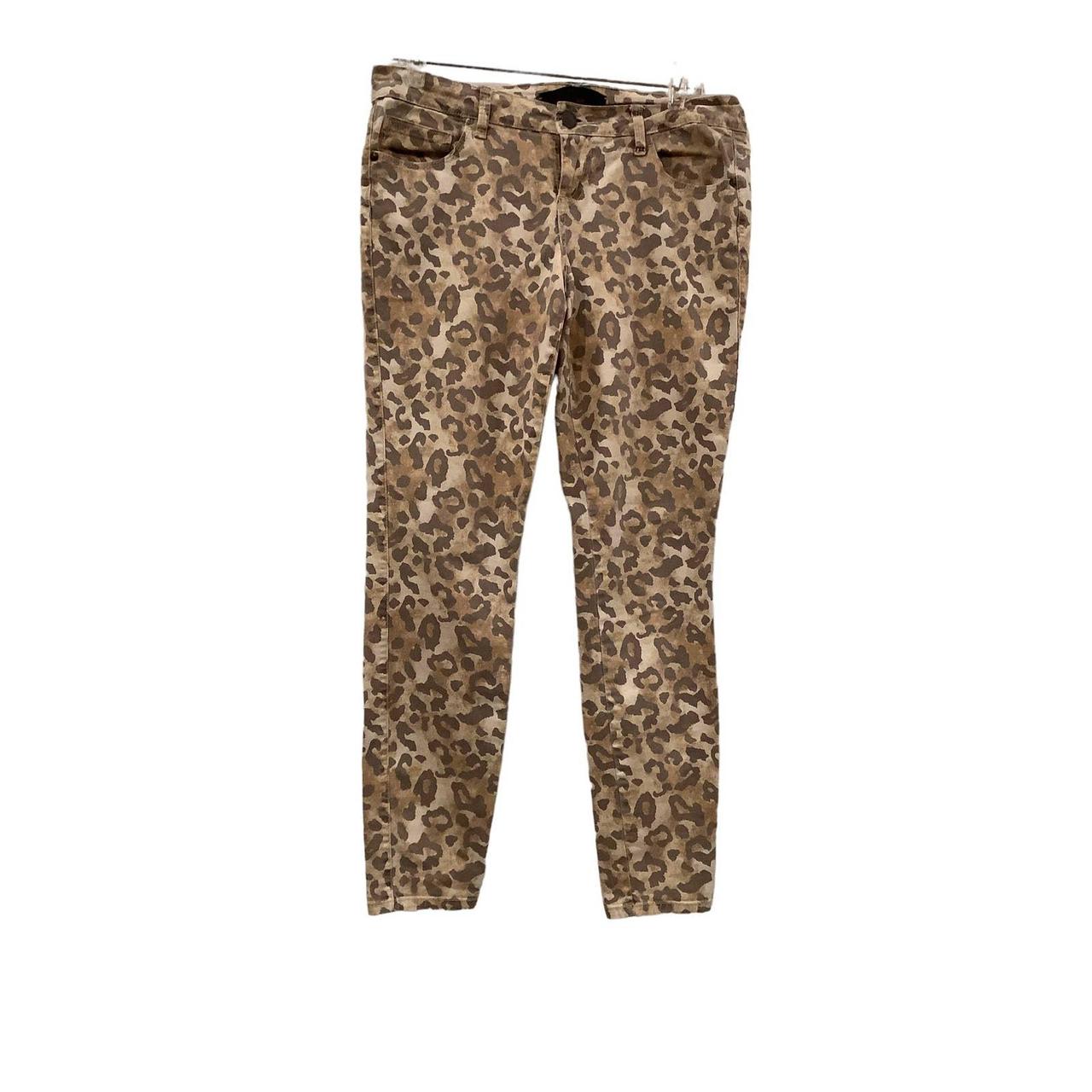 Leopard print shop stretch jeans