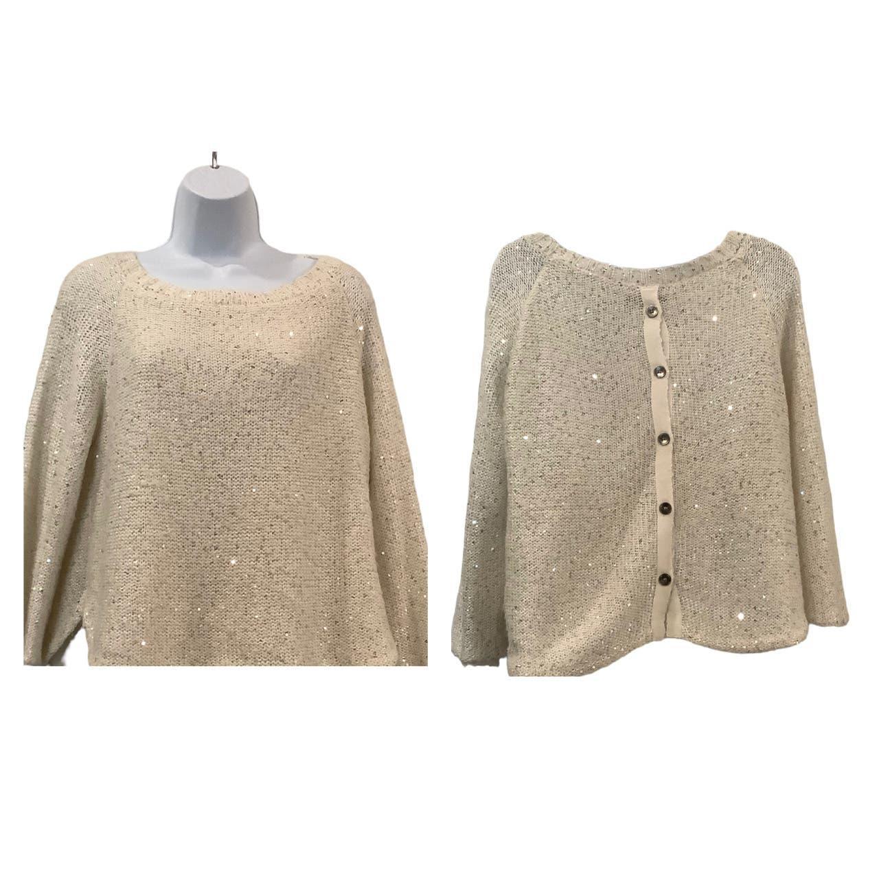 White sequin hot sale jumper