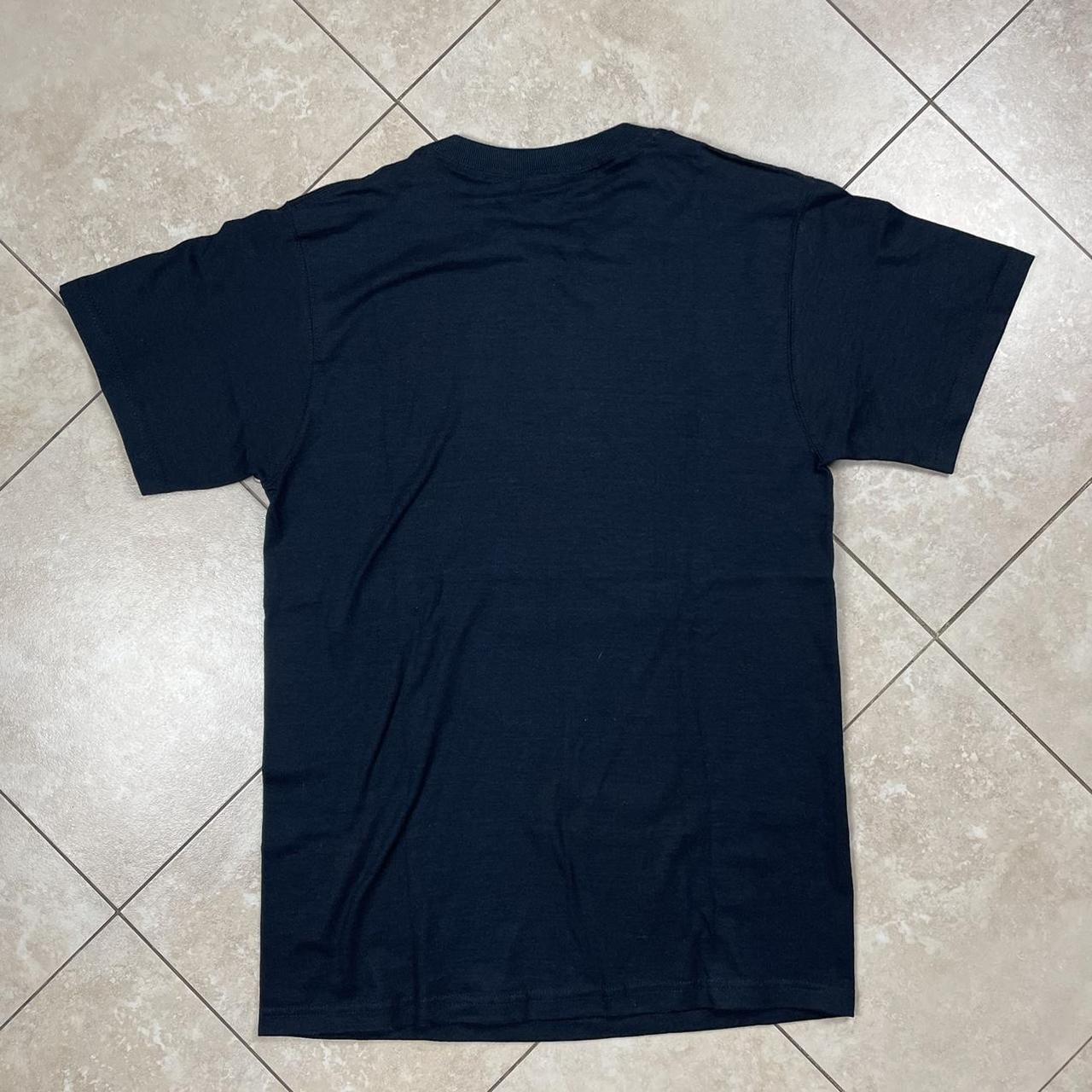 Fruit of the Loom Men's Black and Blue T-shirt | Depop