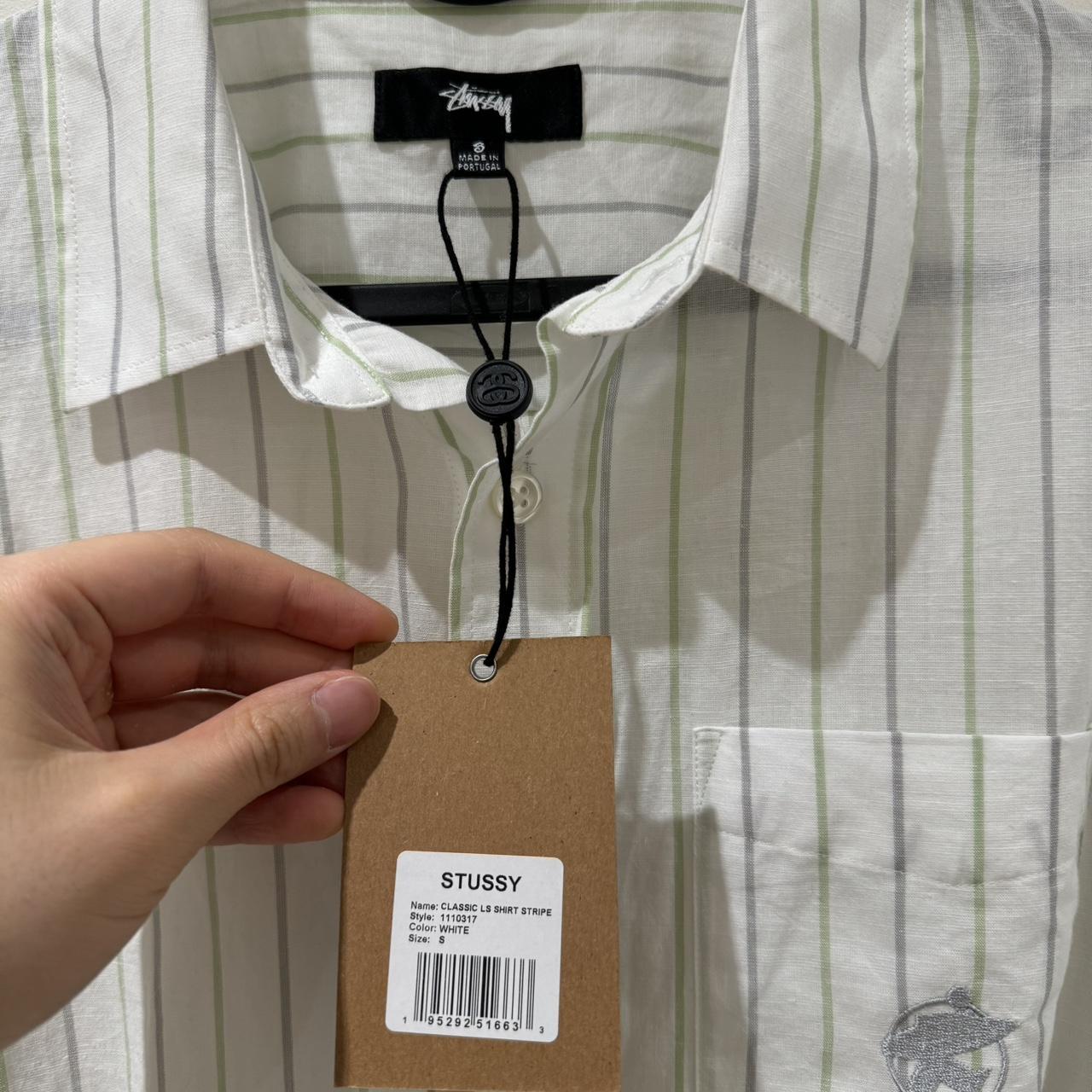 Stussy BIG THERMAL ZIP SHIRT Black Size: m Brand | Depop