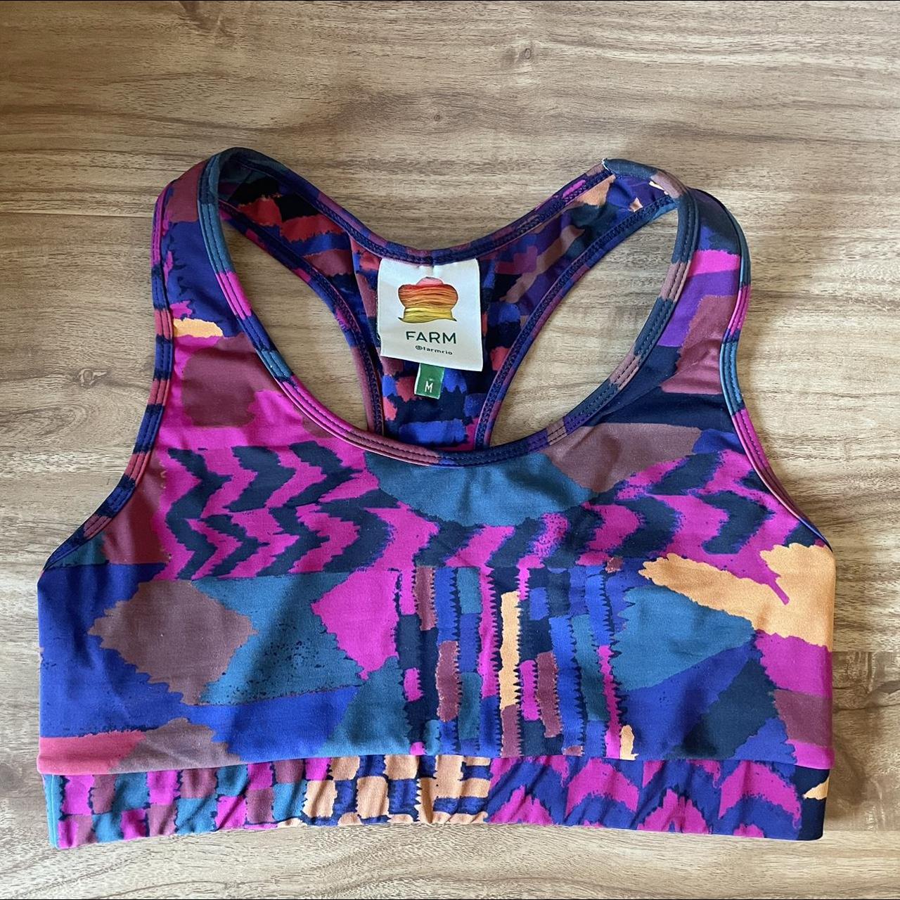 Farm rio sports bra. Like new. Very stretchy, can... - Depop