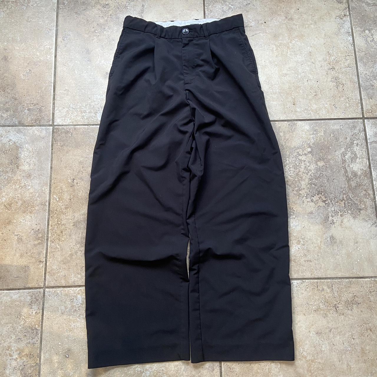 Black Weekday Uno Loose Suit Trousers size 30 waist... - Depop