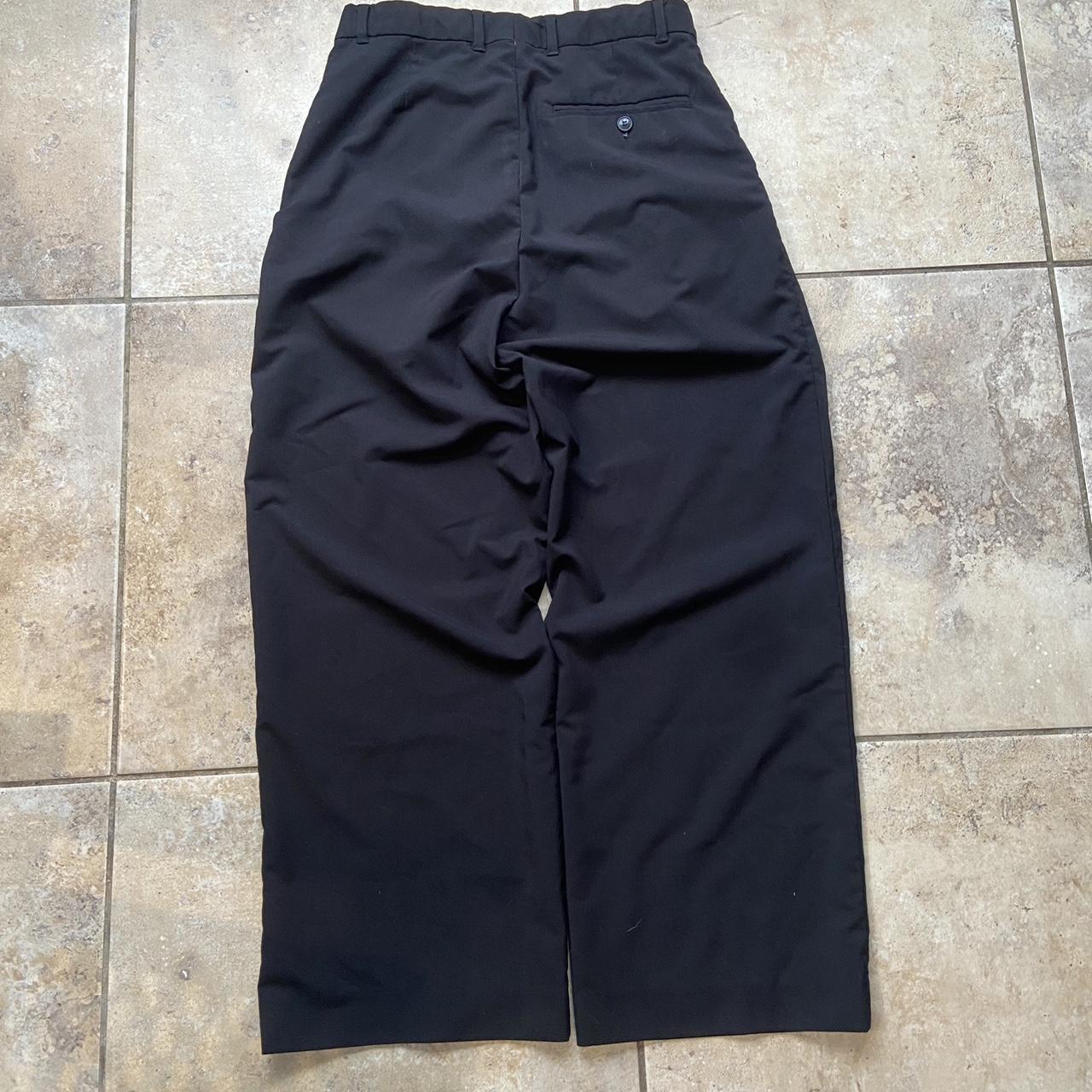 Black Weekday Uno Loose Suit Trousers size 30 waist... - Depop