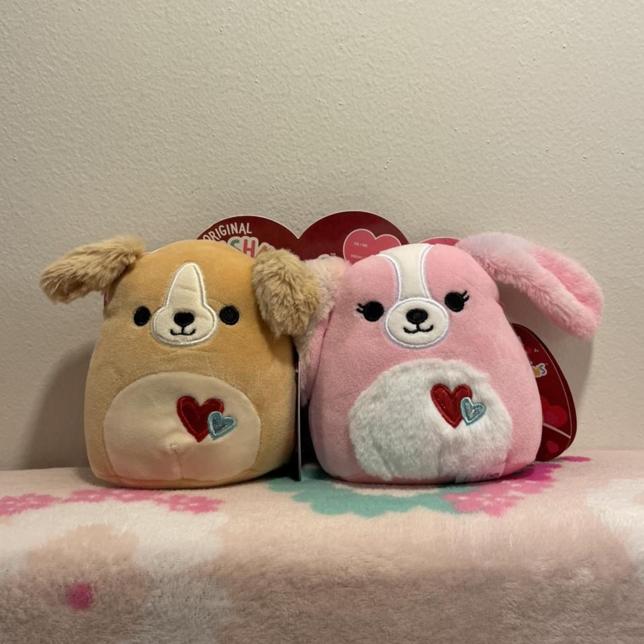 Squishmallows Valentines dog Set Beemie and Stevon ... - Depop