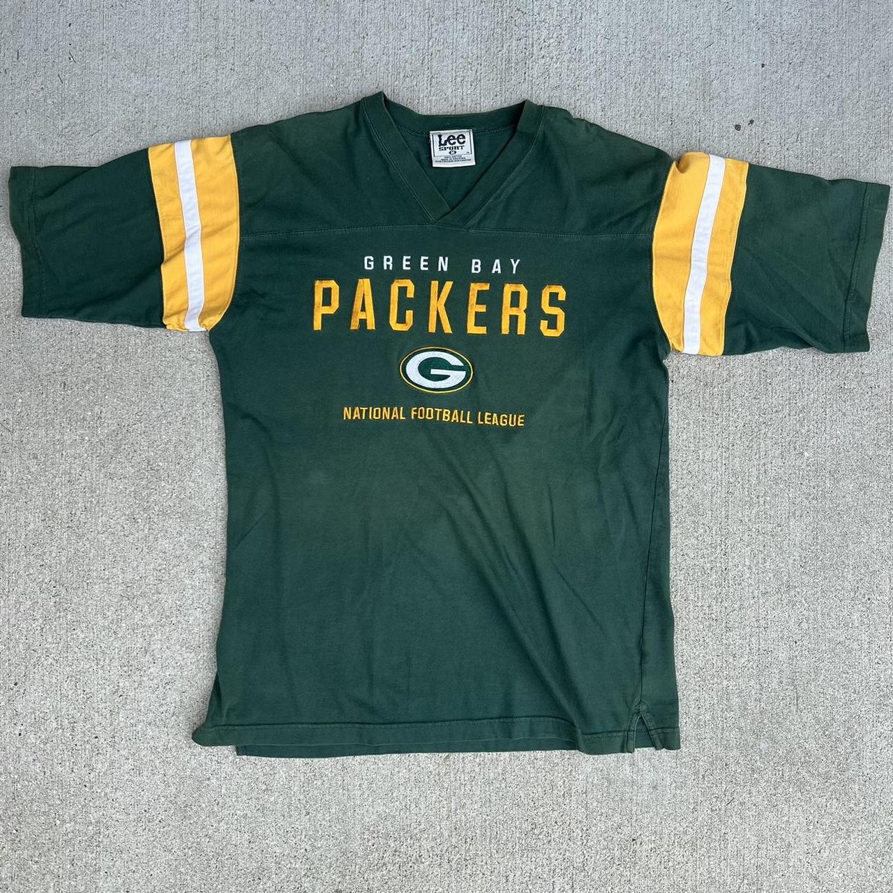 Funny Green Bay packers embroidered script t shirt. - Depop