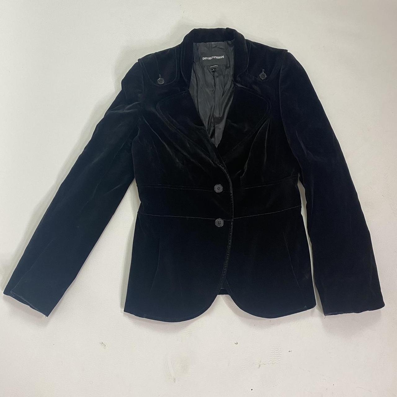 Emporio Armani Women's Black Jacket | Depop