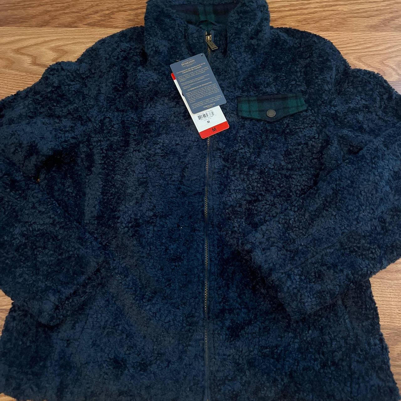 Pendleton fuzzy outlet zip jacket