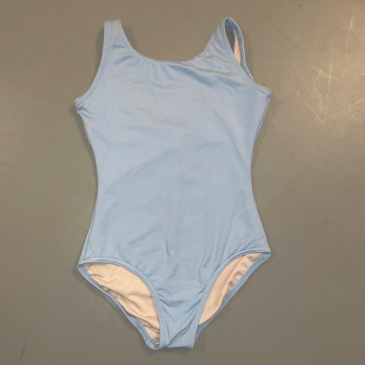 Capezio leotard •light blue •child medium •has... - Depop