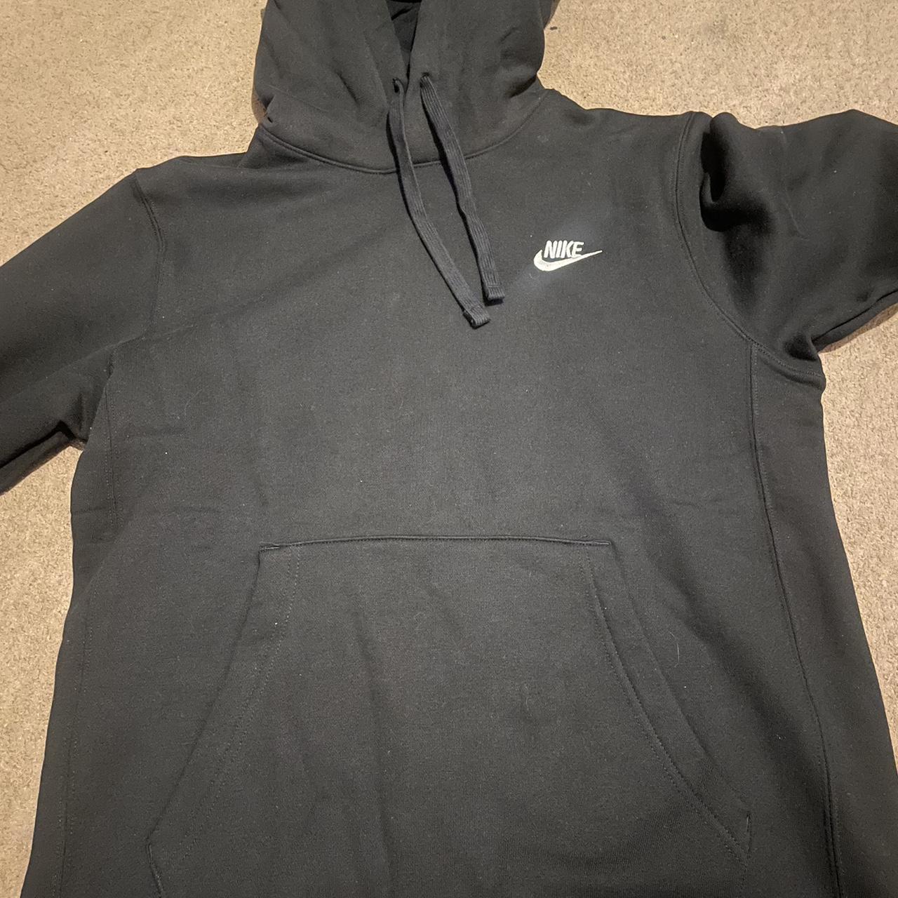 Plain black Nike hoodie medium Brand new got given... - Depop