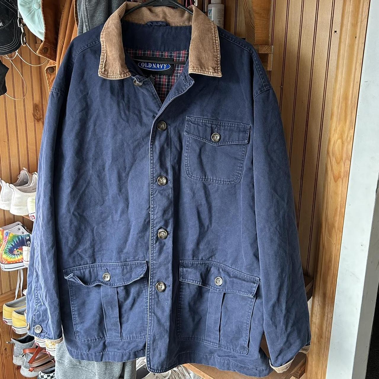 Old Navy Men's Navy Coat | Depop