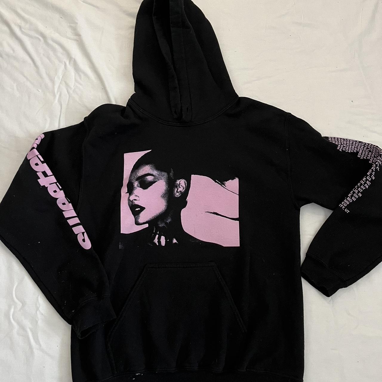 🤍ariana grande black and pink hoodie 🤍 slightly... - Depop