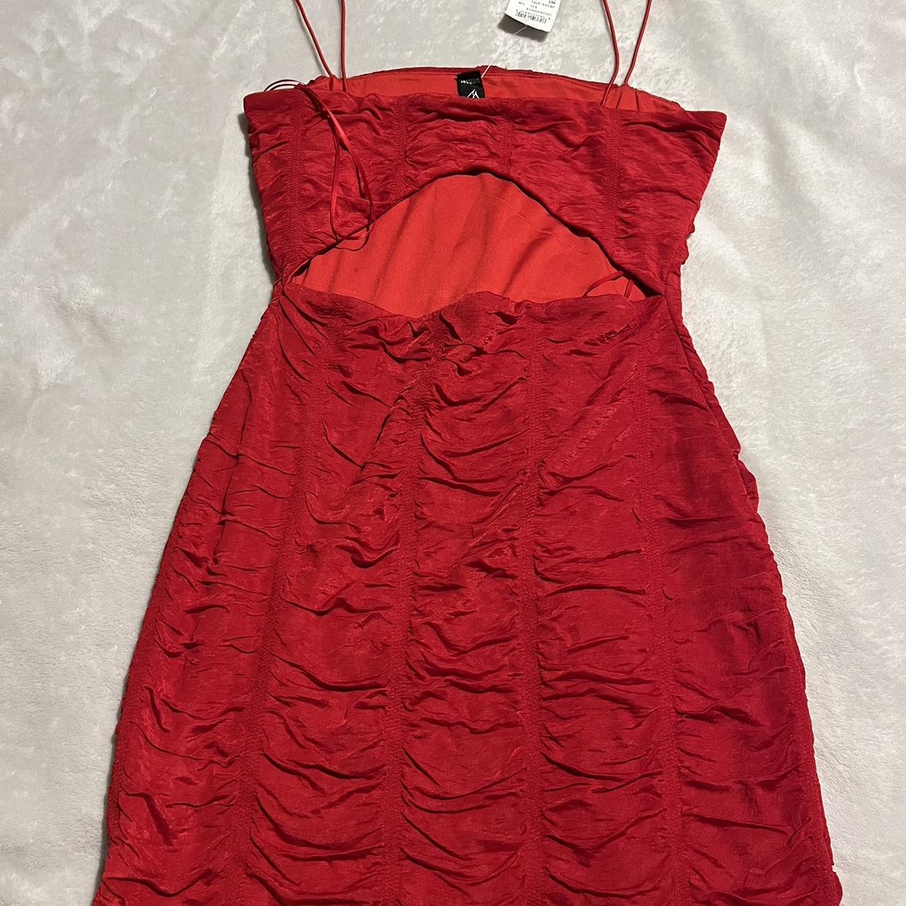 windsor red mini dress size medium with tag super... - Depop