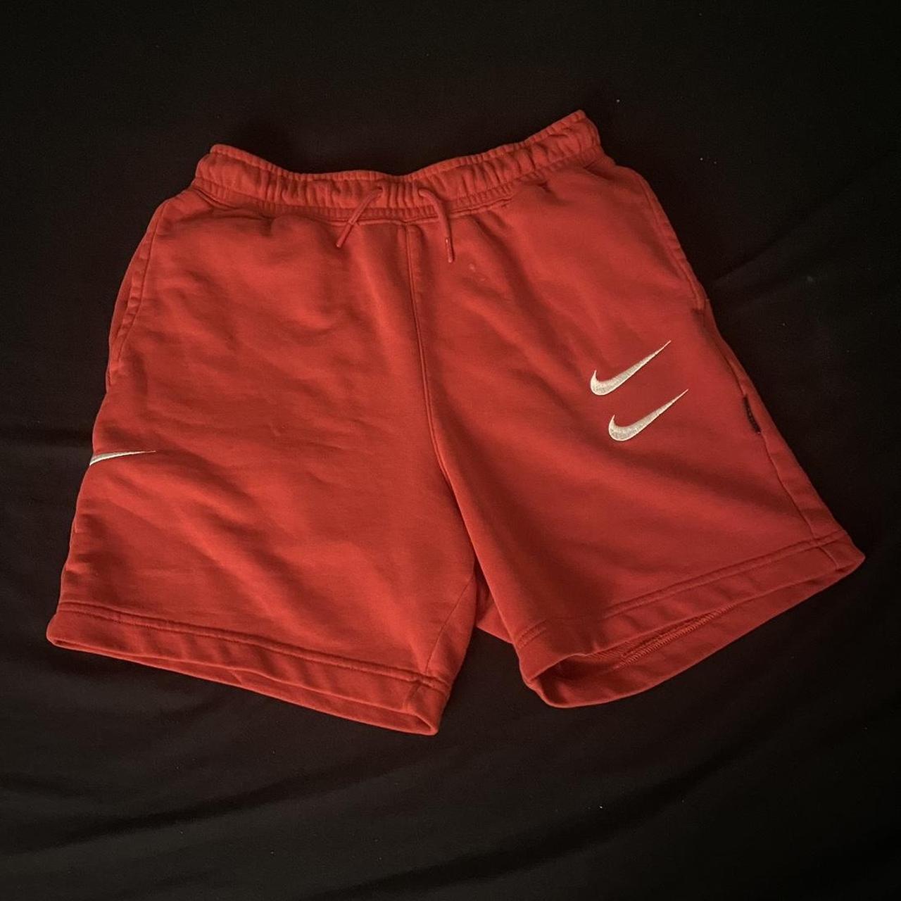 nike french terry shorts red