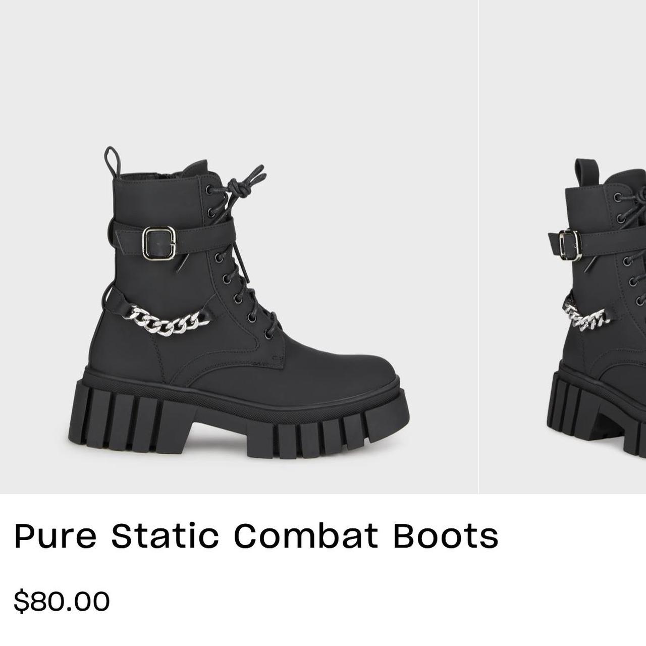 Dolls Kill Women's Black Boots Depop