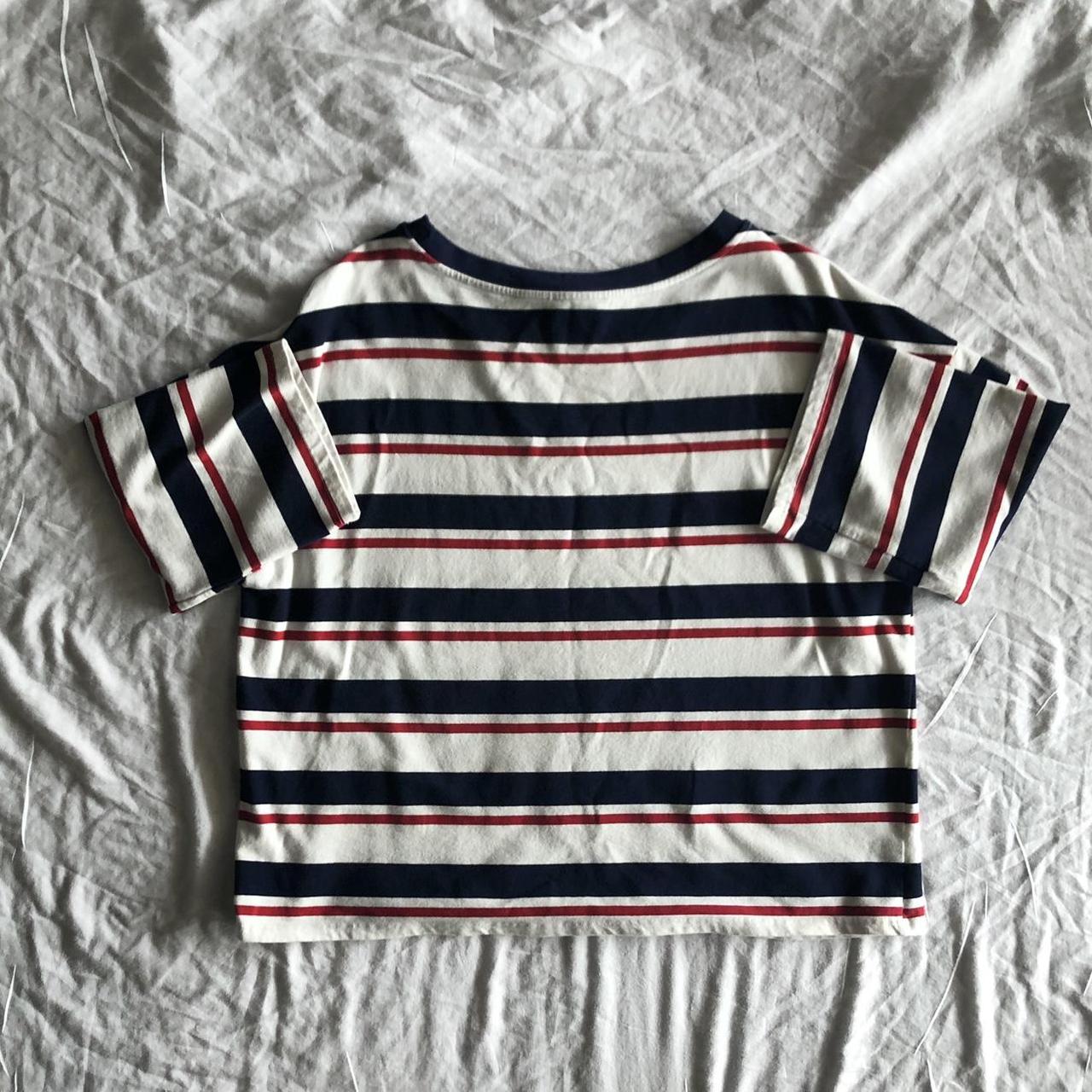 Listicle Red White & Blue Striped Long Sleeve... - Depop