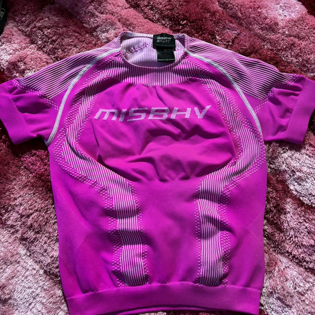 Misbhv Athletic Hot Pink Shirt. Has Stretch - Depop