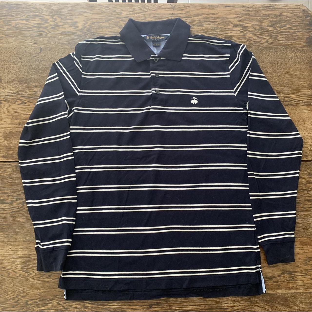 Brooks brothers polo shirt stripe long sleeve - Size... - Depop