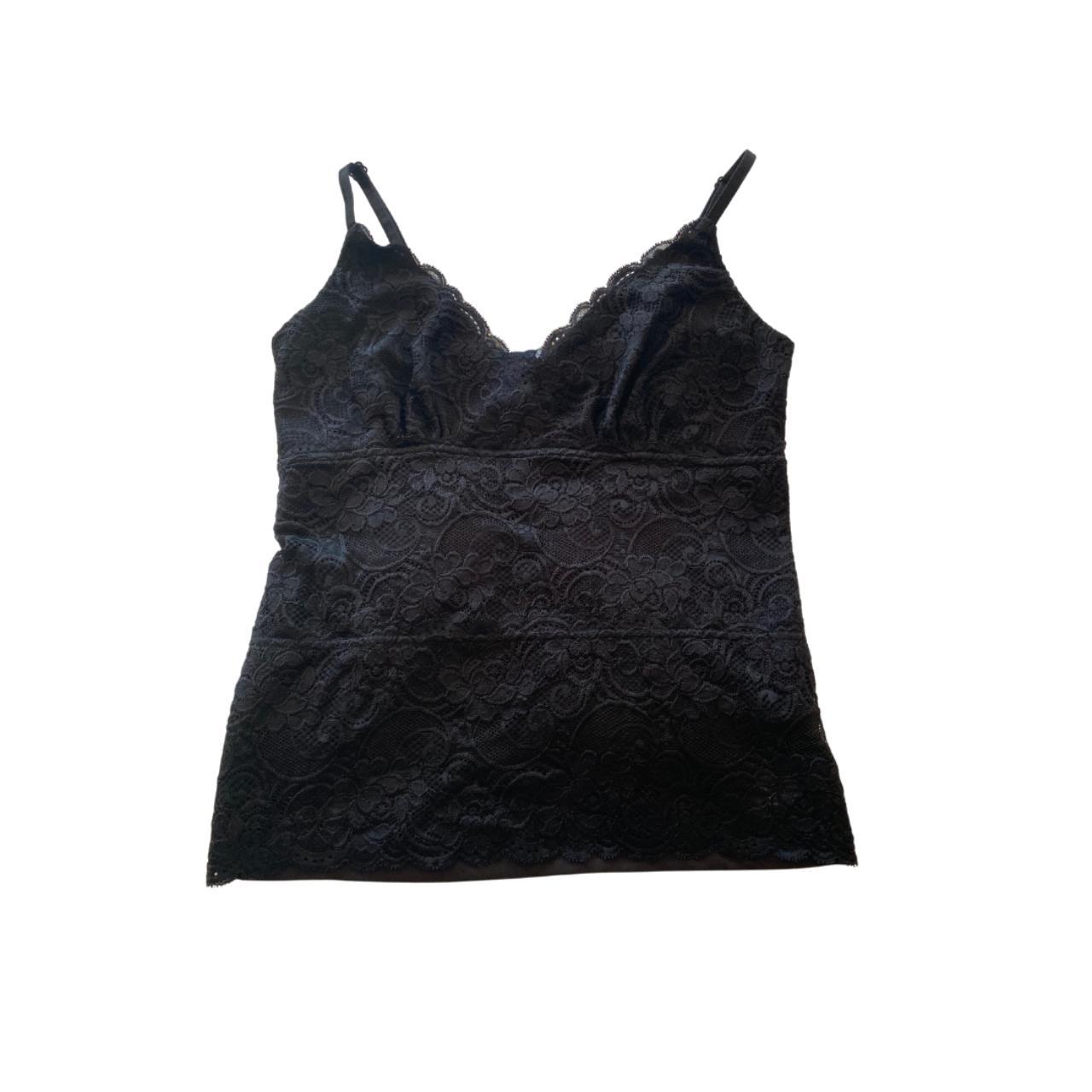 Black lace cami ⋆.ೃ࿔*:･ Babydoll black cami with... - Depop