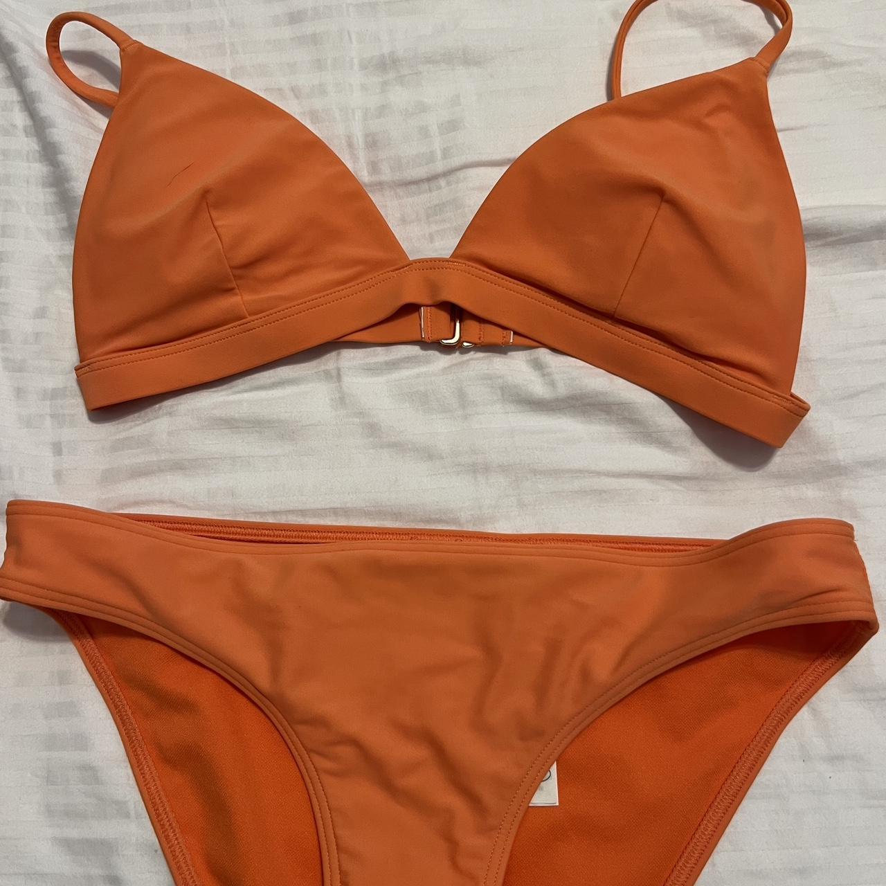 Hollister Co. Women's Orange Swimsuitonepiece Depop