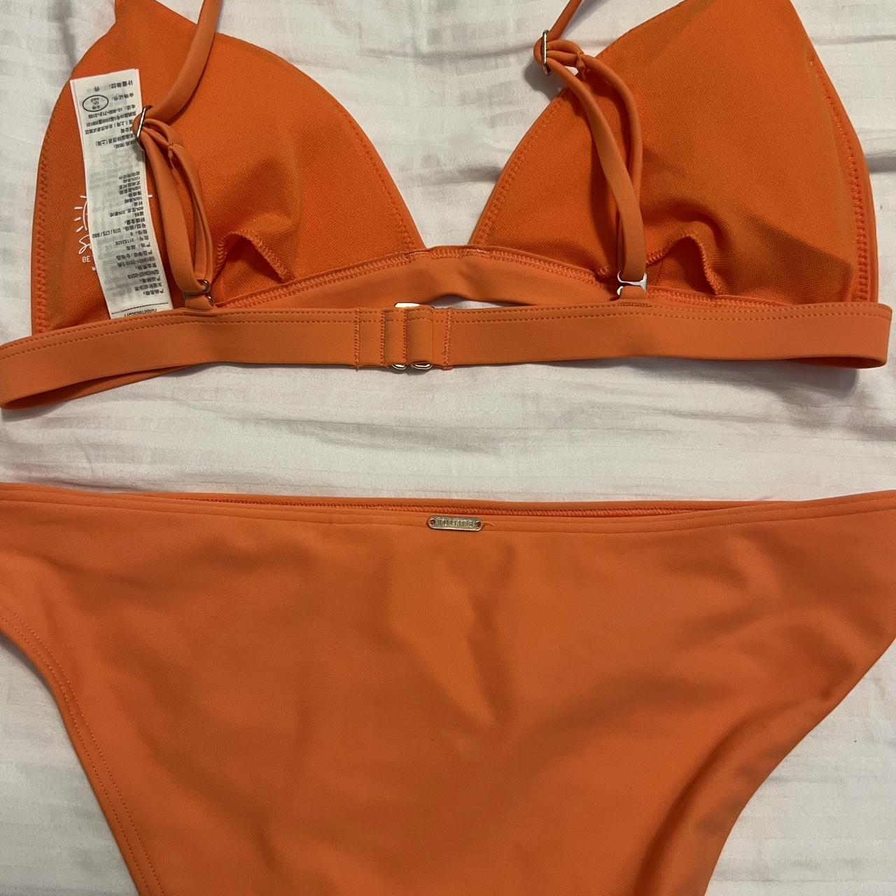 Hollister Co. Women's Orange Swimsuitonepiece Depop