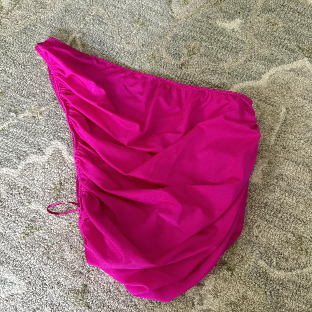 Hot Pink One Shoulder Lioness Crop Top