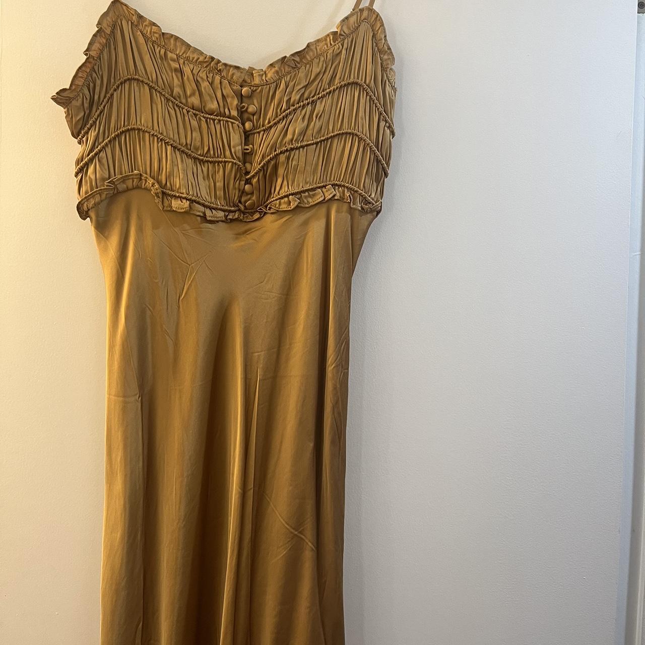 ASTR The Label Women's Gold and Yellow Dress | Depop