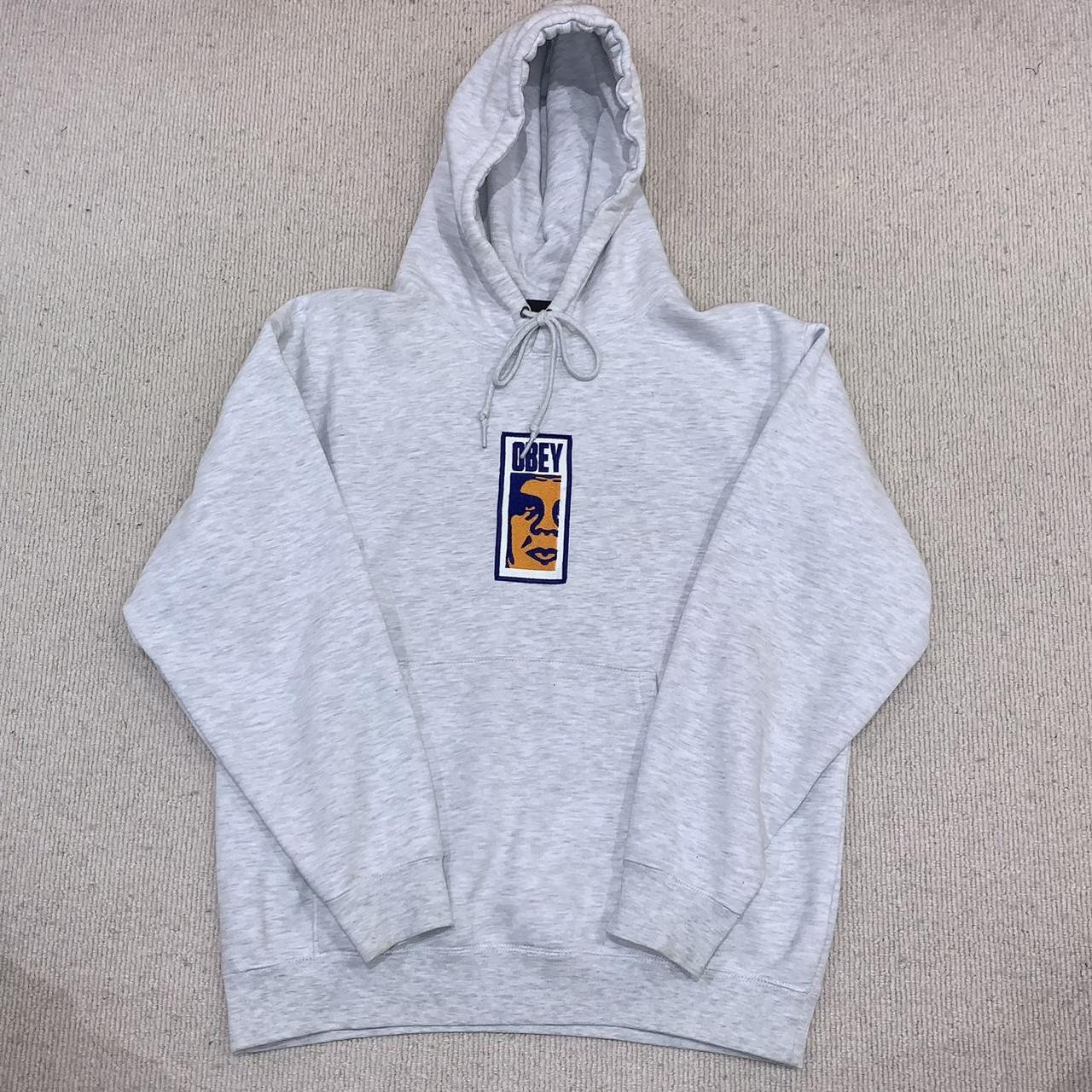 Obey Hoodie. Embroidered Logo Size S Good