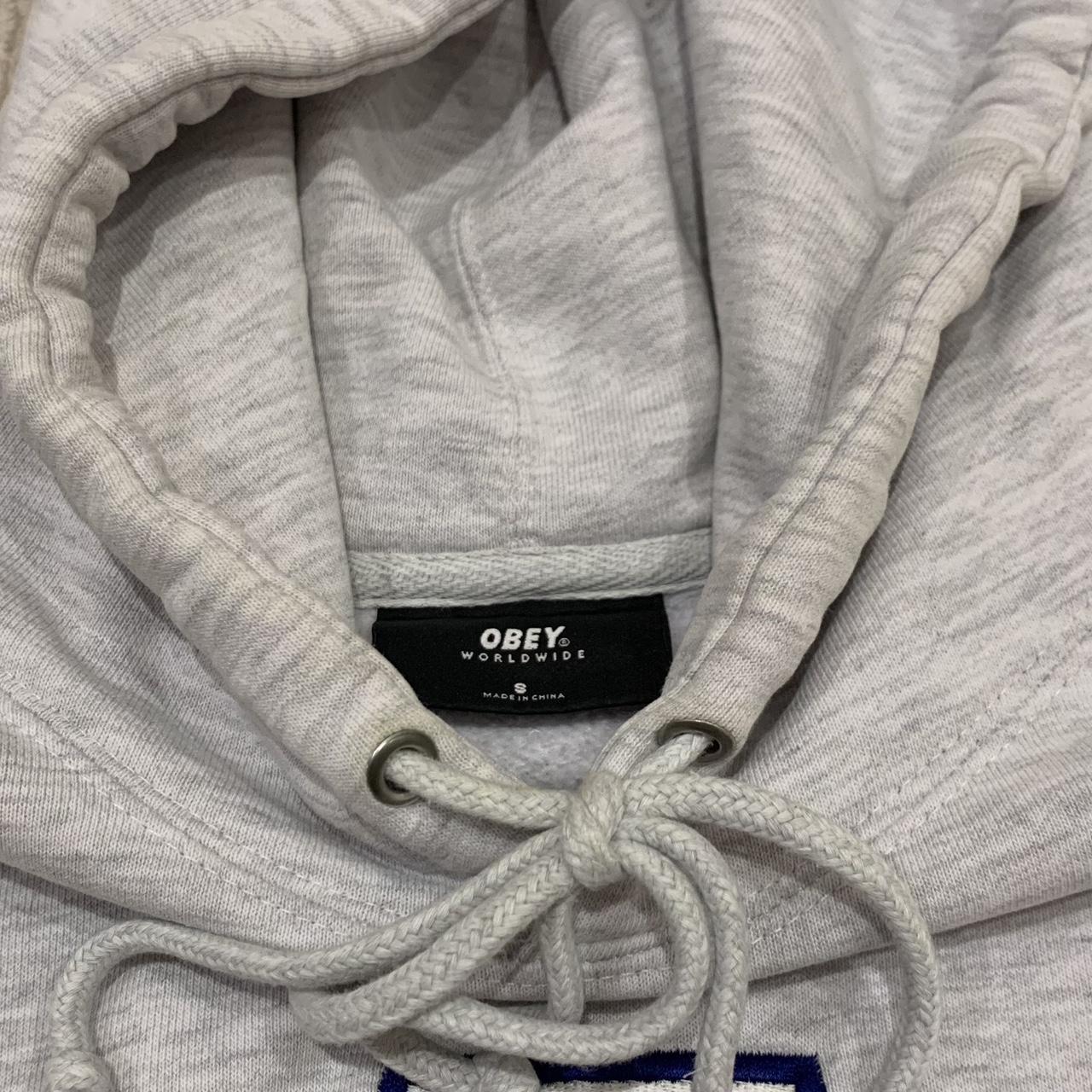 Obey Hoodie. Embroidered Logo Size S Good... - Depop