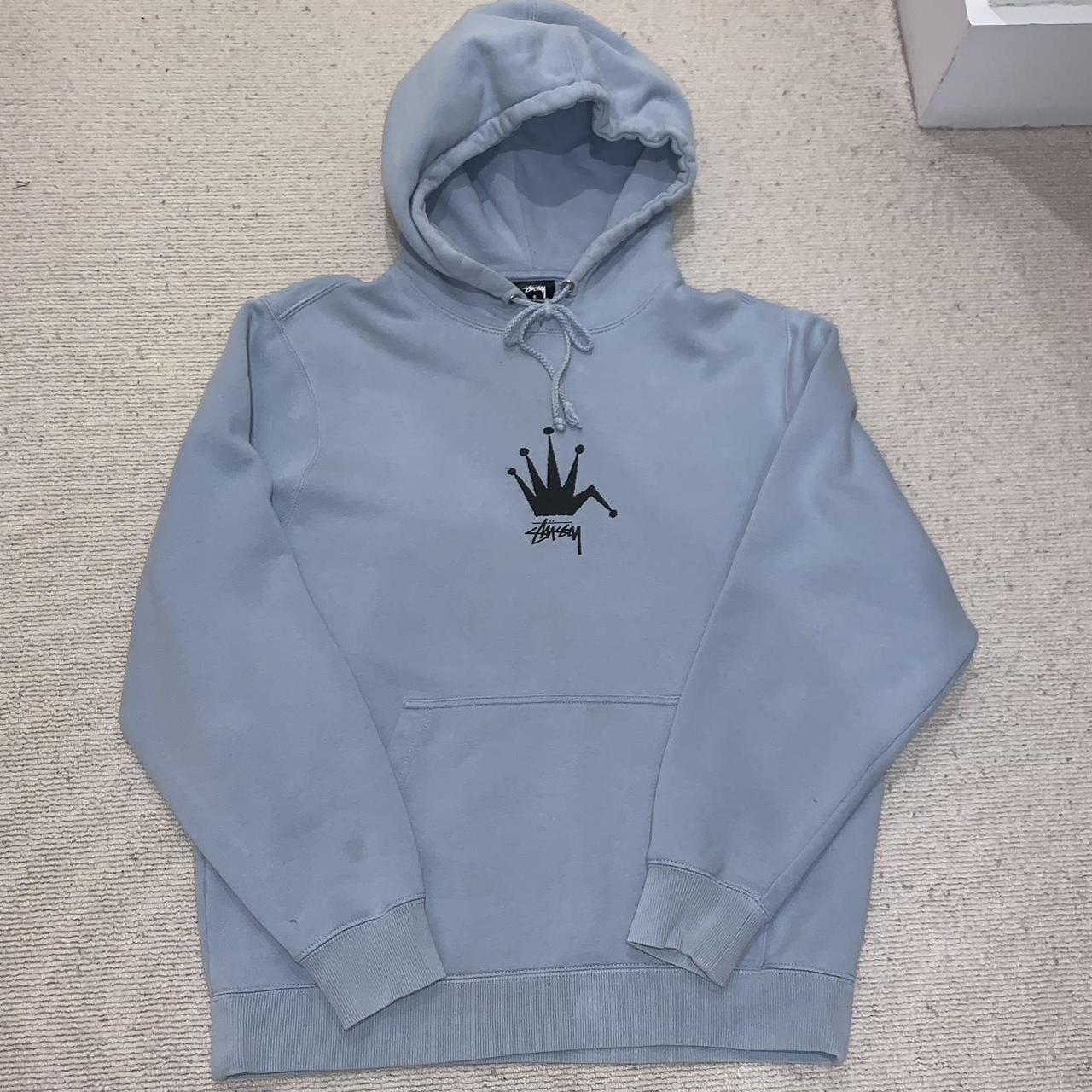 Light blue 2024 stussy hoodie