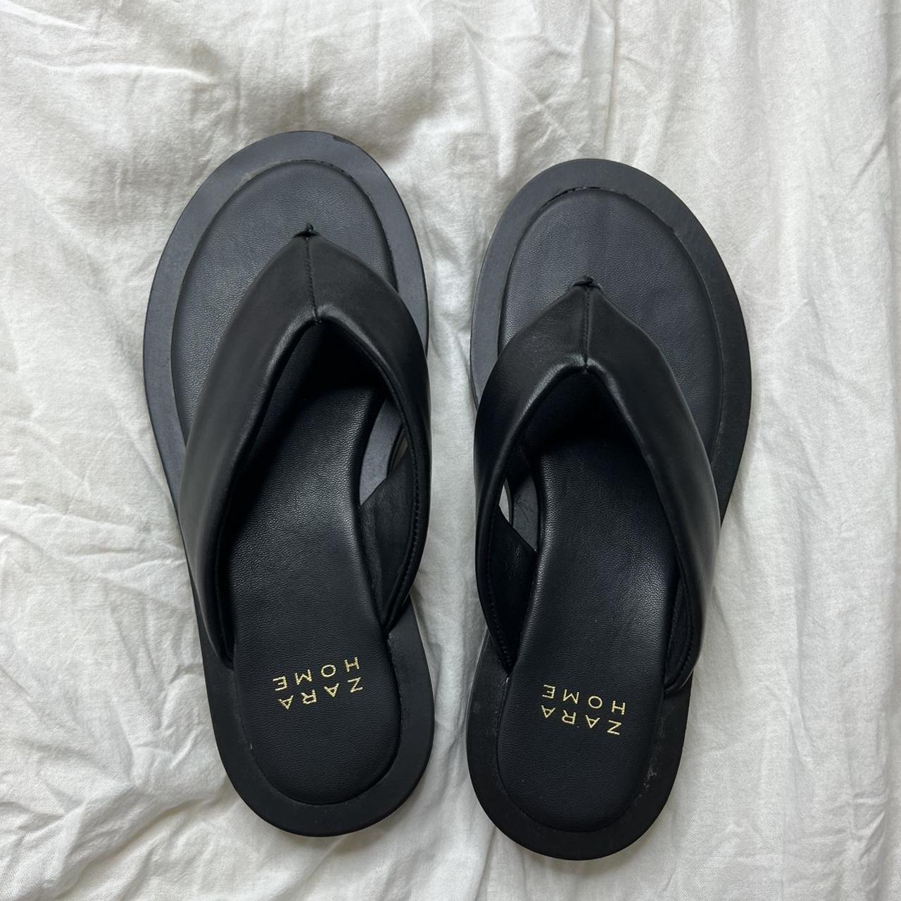 zara flip flop heels