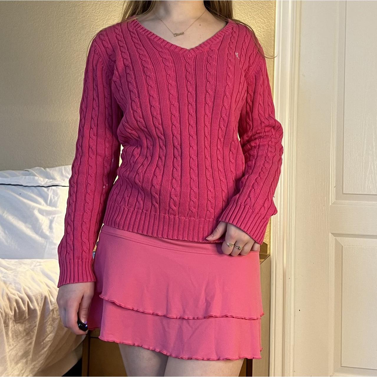 🍒🎀Ralph Lauren vintage pink vneck sweater🎀🍒 90’s,... Depop