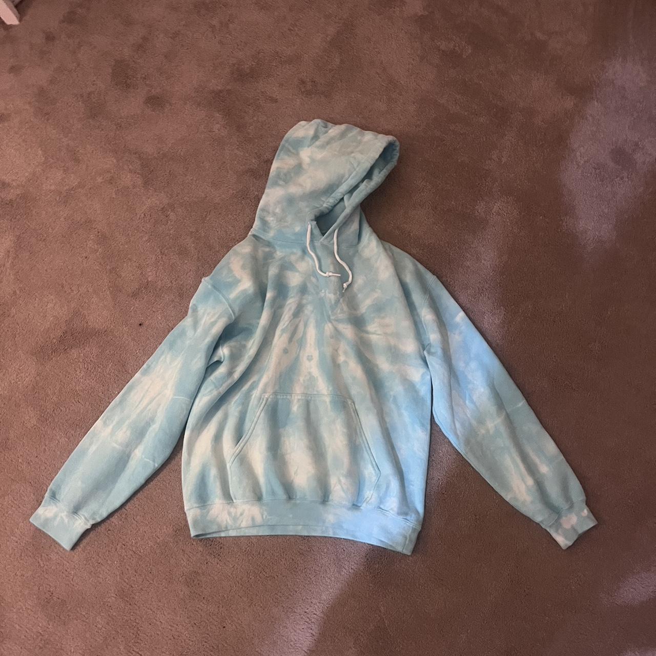 Women's Blue and White Hoodie | Depop