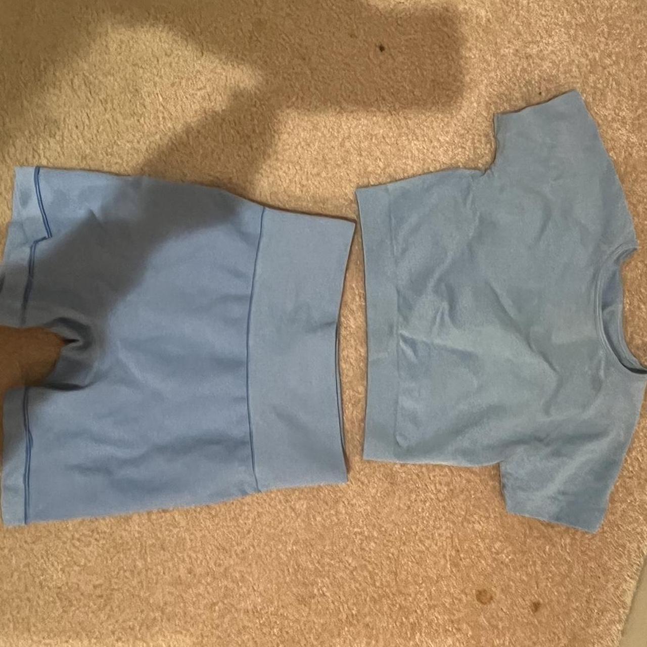 light blue workout set WORN once Depop