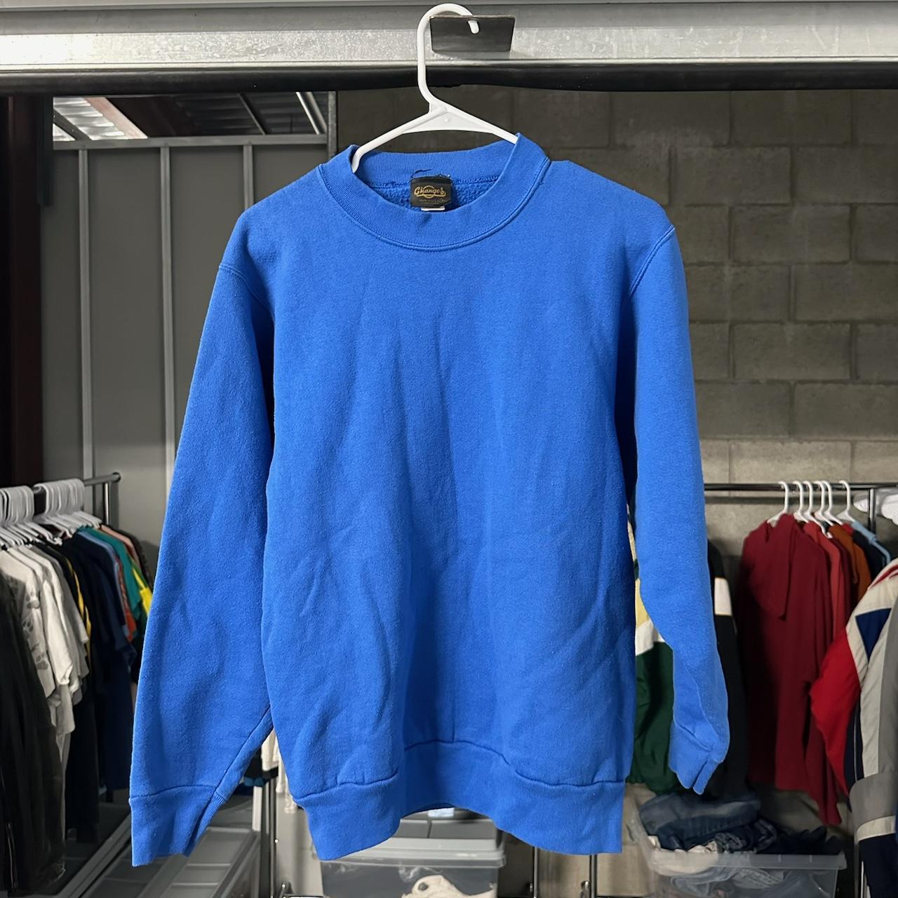 Vintage 90s changes blue crewneck condition Depop