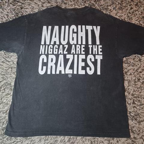 Vintage 90s Single Stitch Rap Tee Shirt Naughty By... - Depop