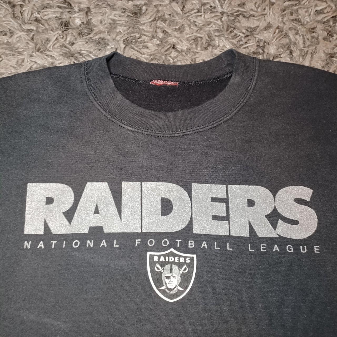 Vintage Los Angeles Raiders puff print sweatshirt sz - Depop