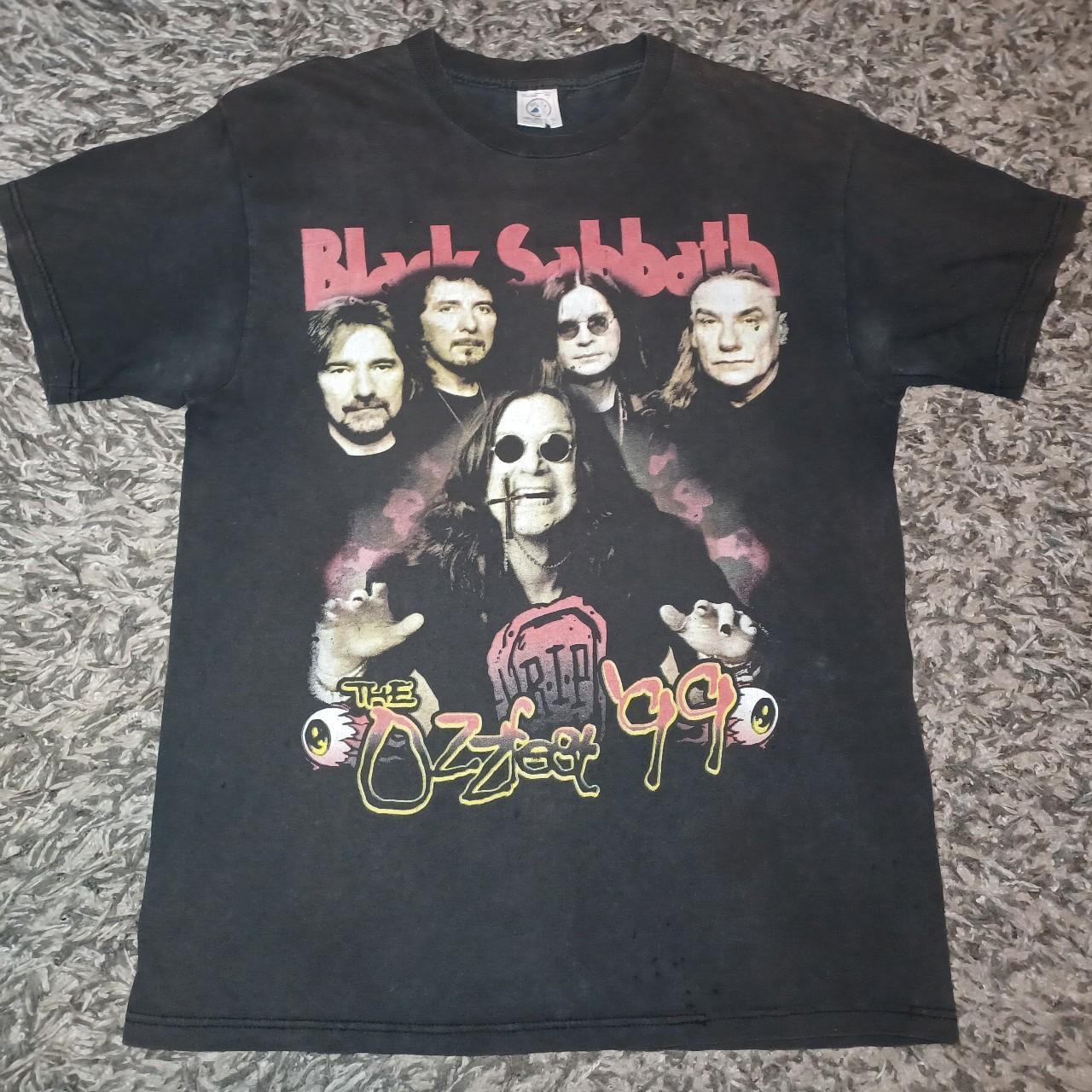 Vtg 90s Ozzfest '99 T Shirt L Black Sabbath Rob...