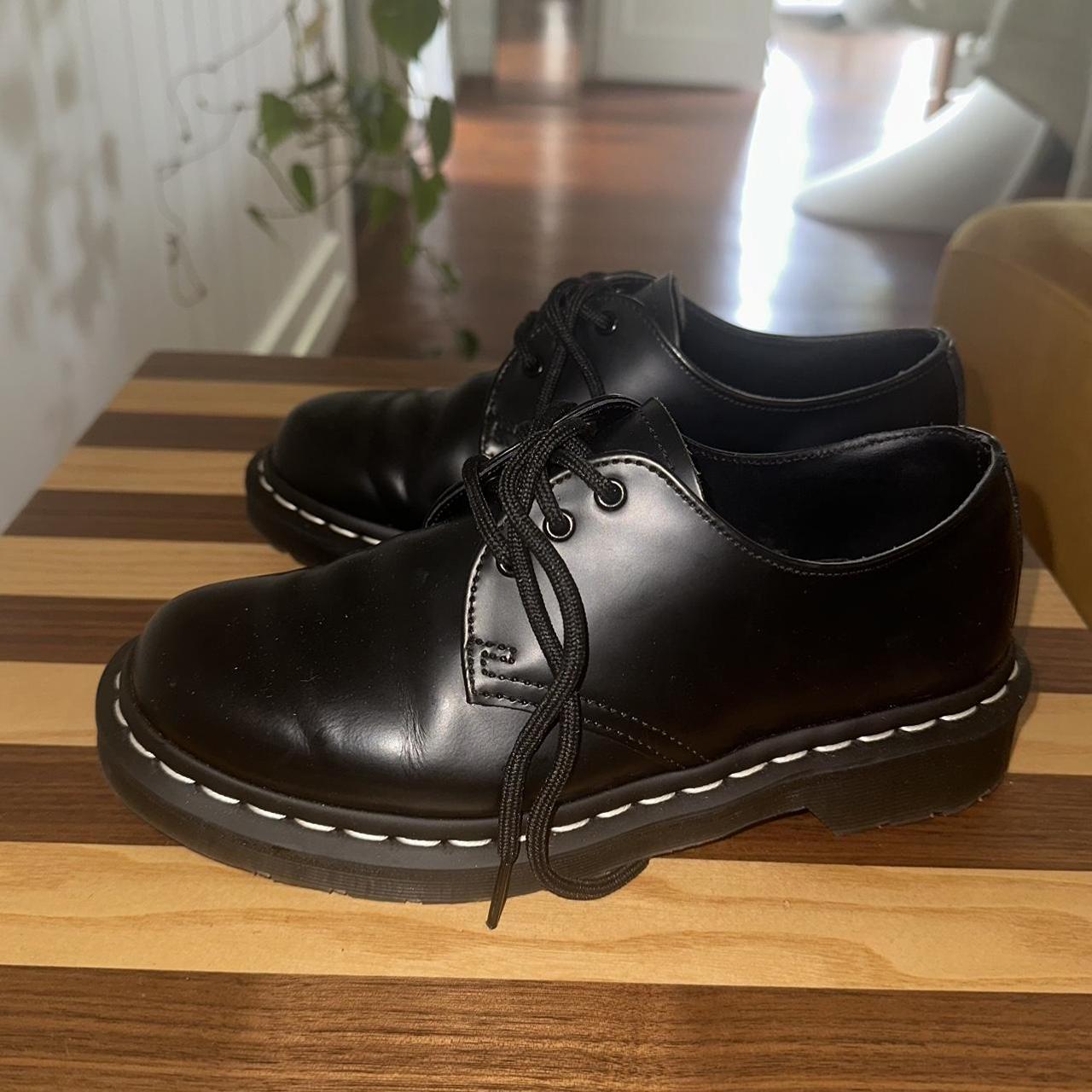 Rare Dr. Martens 1461 Smooth 3 Eye - White Stitching... - Depop