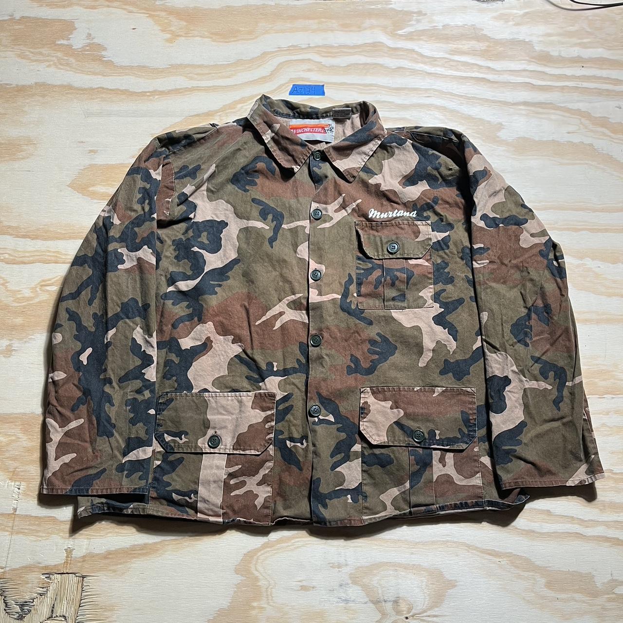 Vintage Winchester camo button up size 2XL. Has... - Depop