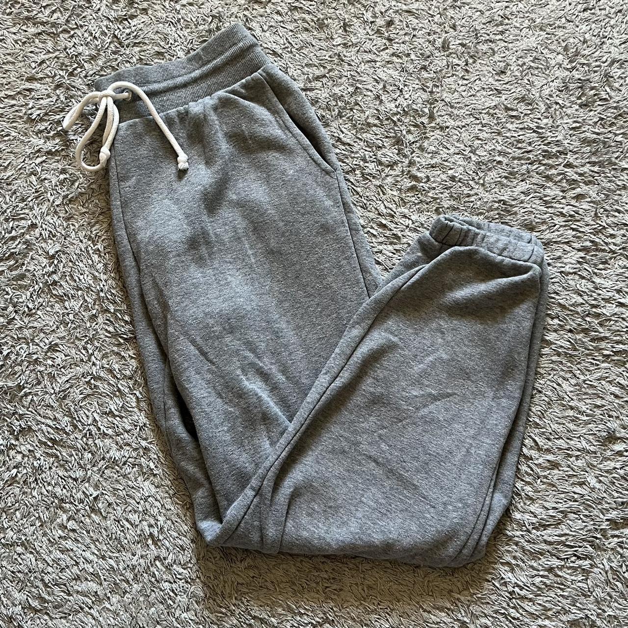 gray tie sweatpants ⭒ thick, comfy material ⭒ no - Depop