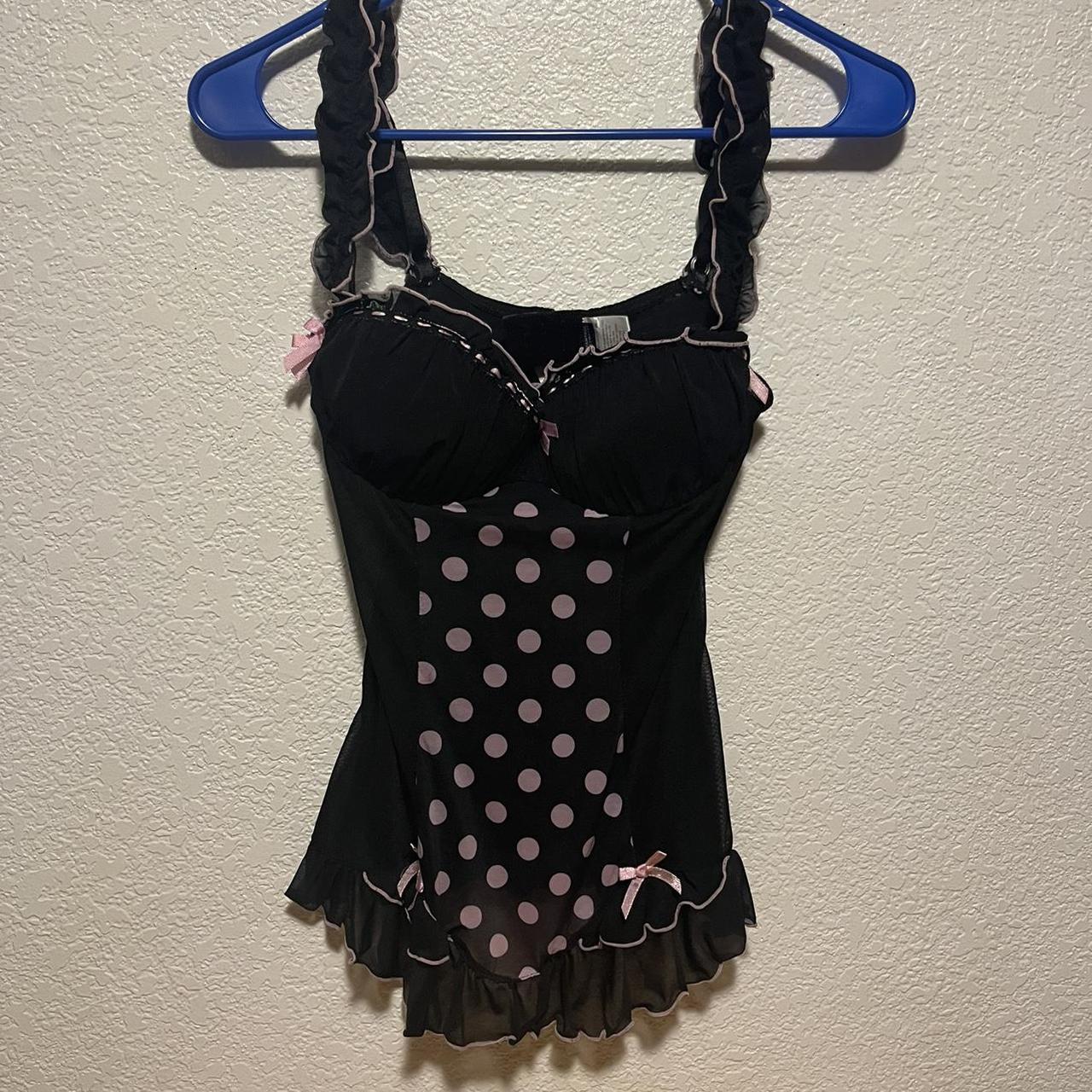 Vintage polka dot rampage lingerie top with built in Depop